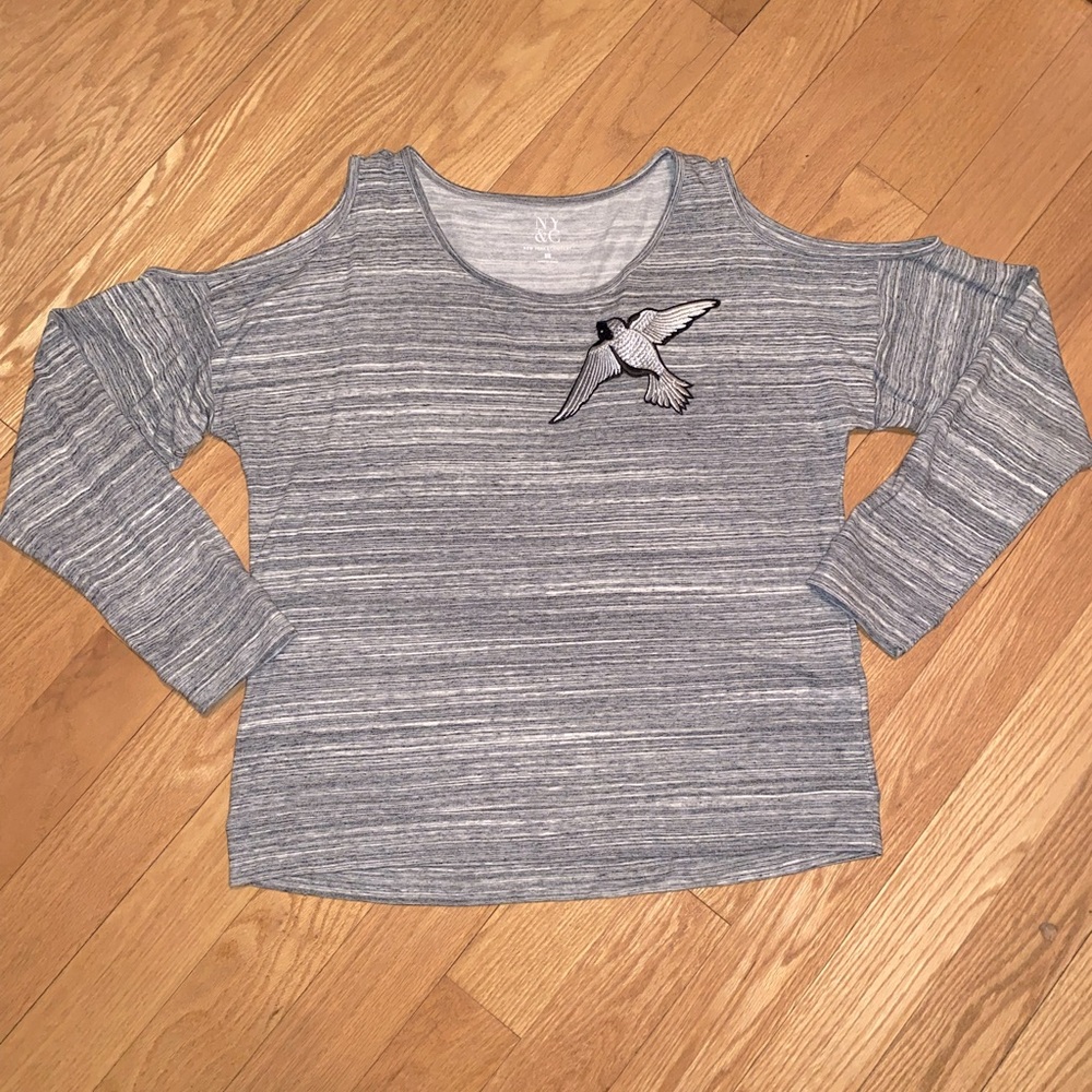 New York & Company Cold Shoulder Lightweight Top